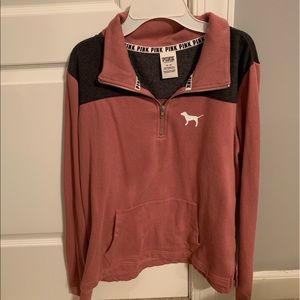 PINK Collared Sweatshirt